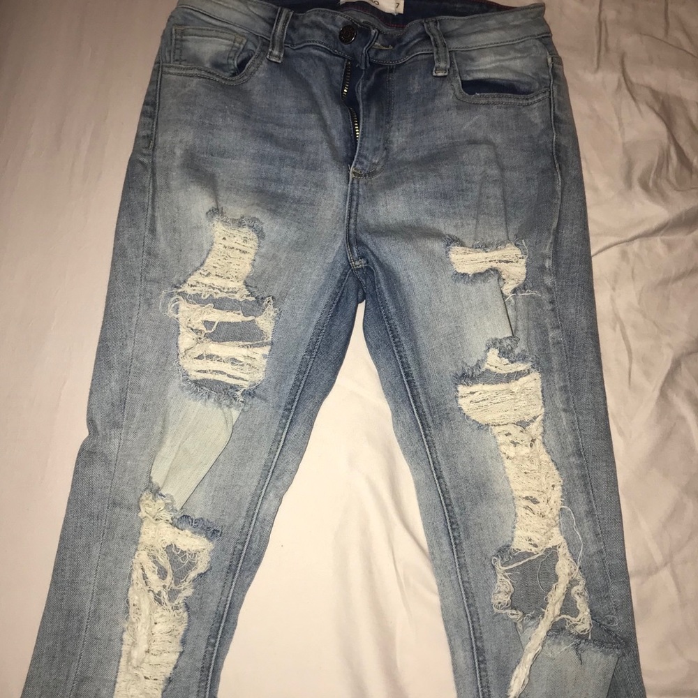 Ripped denim